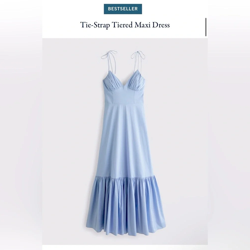 Abercrombie Tie-Strap Tiered Maxi Dress